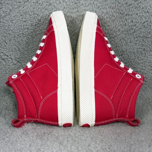 Cariuma Pantone Viva Magenta Womens Size 8 High Top Sneakers Shoes Red Canvas - Picture 6 of 9